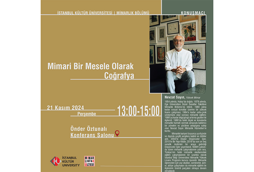 \"Mimari Bir Mesele Olarak Coğrafya\" Konferansı