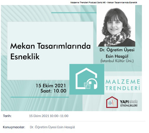 Malzeme Trendleri Podcast Serisi #5 & Mekan Tasarımlarında Esneklik