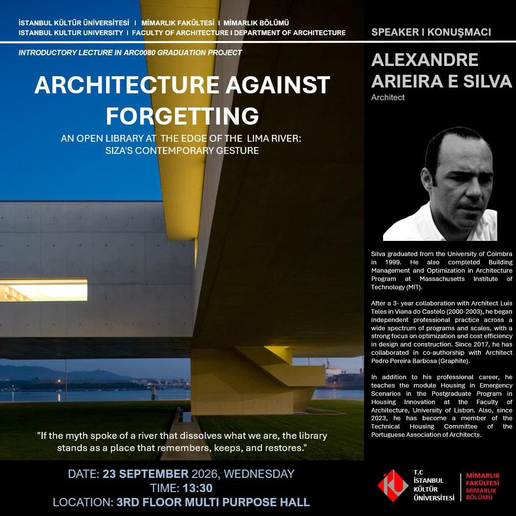 Portekizli Mimar ALEXANDRE SILVA, Mimarlık Bölümü’nde Seminer Verdi