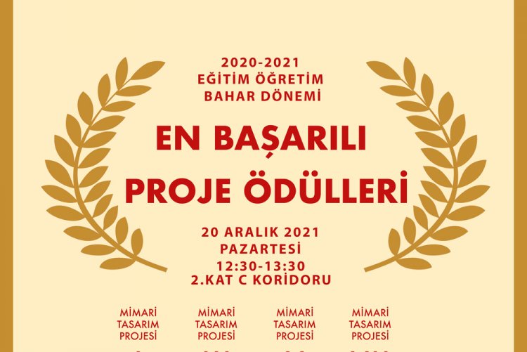 Mimarlık Bölümü En İyi Proje Ödülleri