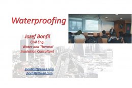 Yapılarda Su Yalıtımı – WATER PROOFING IN BUILDINGS